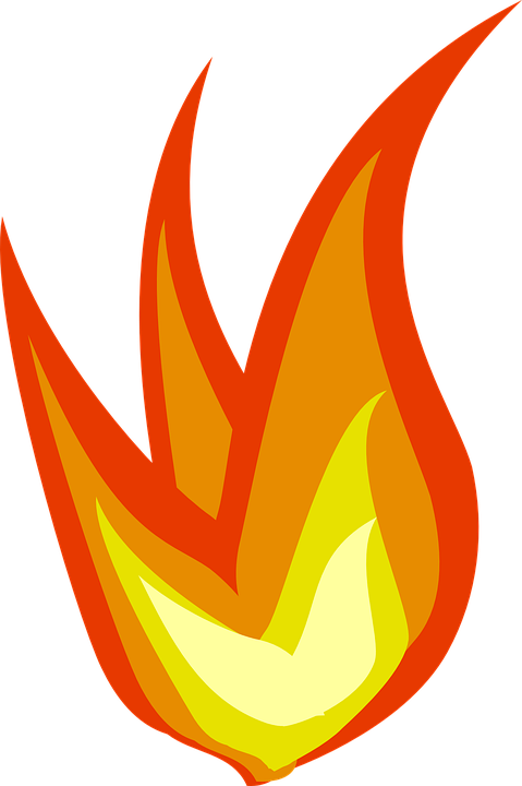 Cartoon Fireplace Flames - Cartoon Fire Gif Png (396x595), Png Download