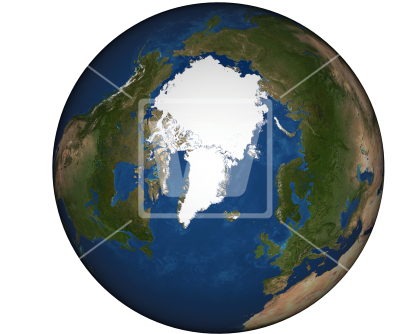 Arctic Circle - North Pole - Earth (550x366), Png Download