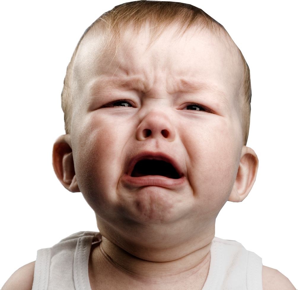 Crying Baby White Background - Baby Crying Transparent Background (1005x978), Png Download