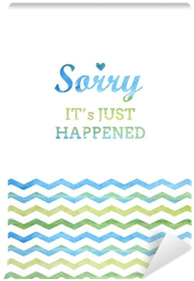 Stylized Card With Watercolor Phrase And Zigzag Chevron - Stock Illustration (400x400), Png Download