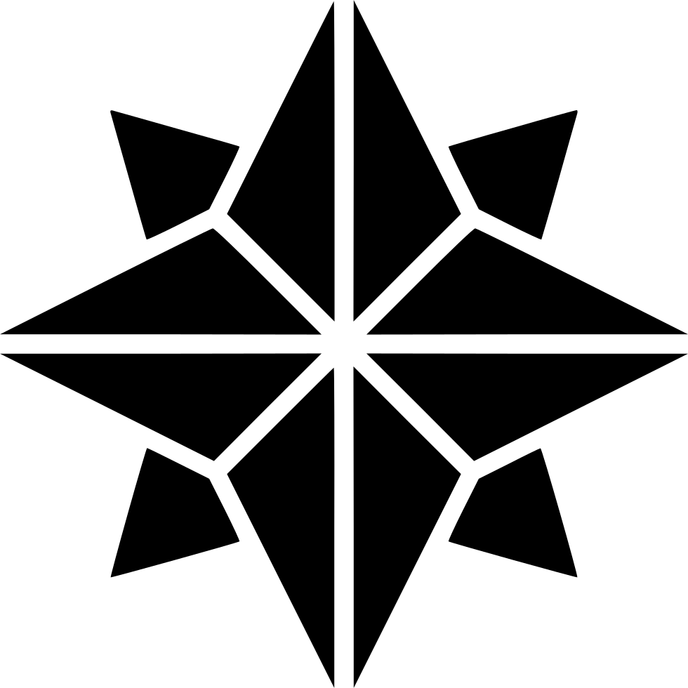 Star North Pole Polar Compass Comments - North Star Icon (980x980), Png Download