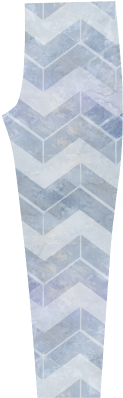 Chevron In Blue Watercolors Capri Legging - Leggings (500x500), Png Download
