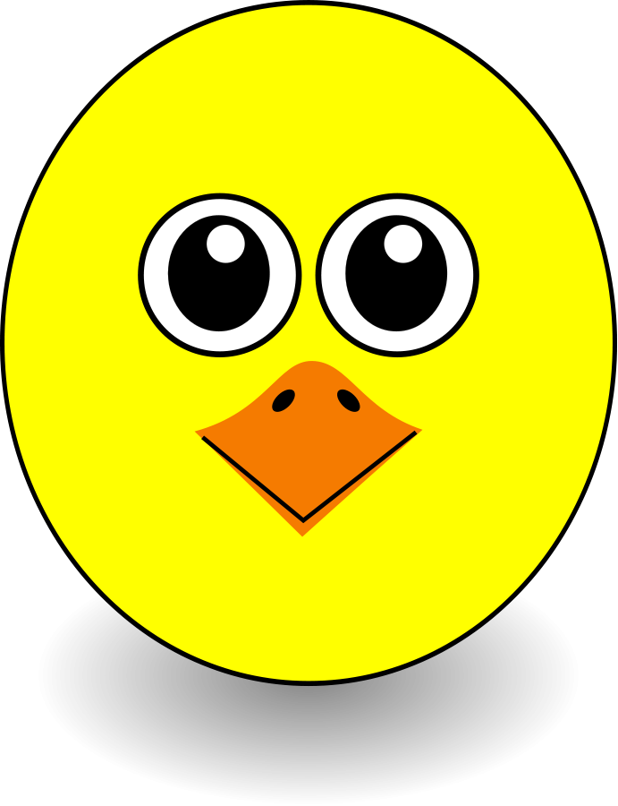 How To Set Use Funny Chick Face Cartoon Svg Vector (456x594), Png Download