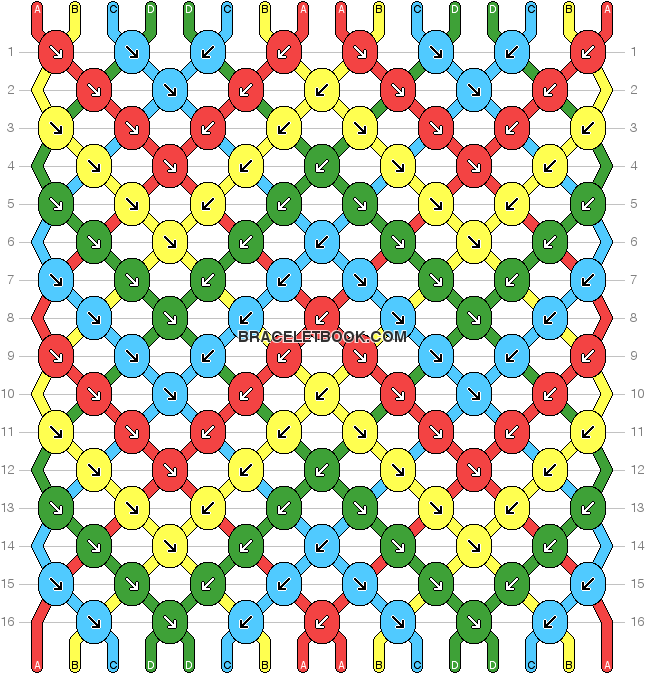 Download Preview - Double Chevron Friendship Bracelet Pattern (658x680), Png Download