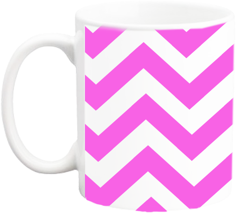 Pink Chevron Pattern Background Custom Coffee Mug - Chevron Coffee Mugs (500x500), Png Download