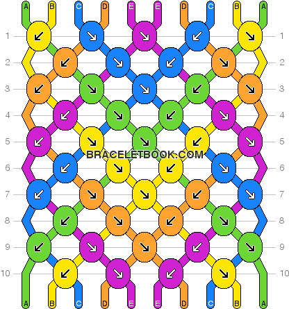 Download Preview - Detailed Friendship Bracelet Pattern (430x452), Png Download