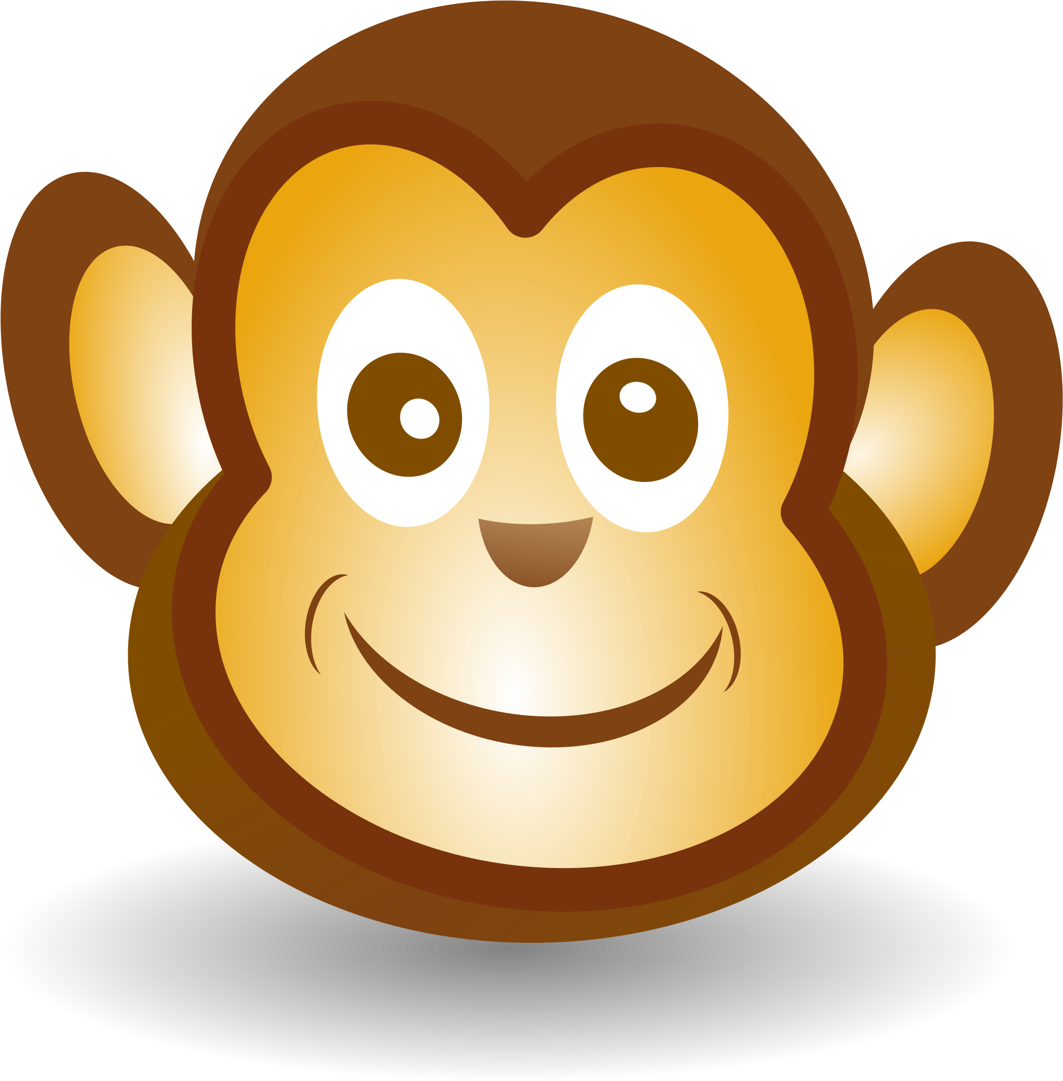 Big Image - Monkey Face Clipart (2400x2400), Png Download