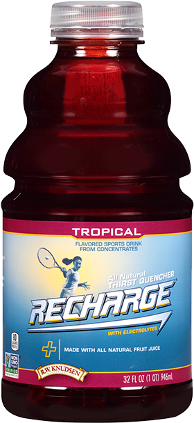Tropical Recharge® - R. W. Knudsen Recharge Sports Drink, Tropical - 32 (300x615), Png Download