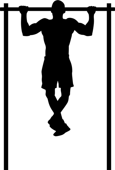 Fitness Silhouette Png - Barra De Gimnasia De Metal (374x549), Png Download