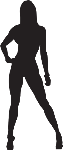 Npc Bikini Silhouette (299x499), Png Download