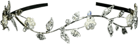 Elven Maiden's Pearl And Leaf Tiara (555x555), Png Download