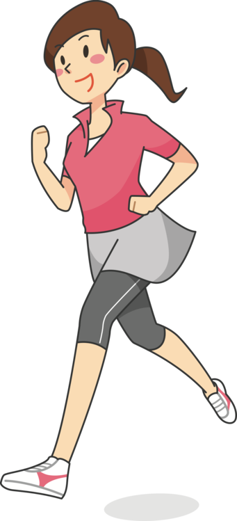Clip Art Women Woman Running Jogging - Woman Running Clipart (341x749), Png Download