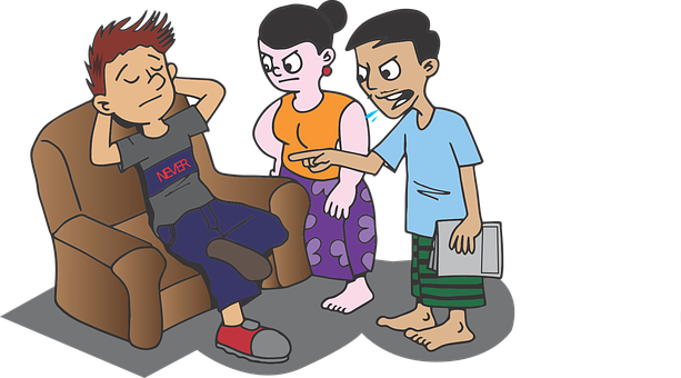 Lazy Son Student Home Mother Woman Boy Mom - Don T Want (613x340), Png Download