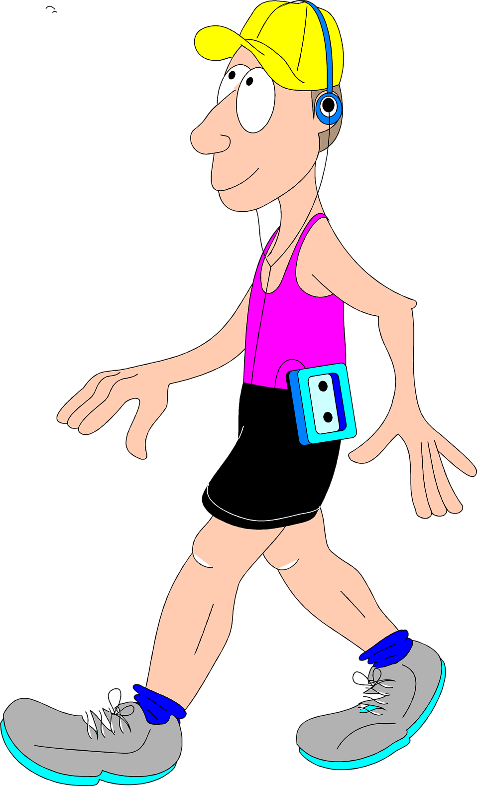 Exercise Free Stock Photo Illustration Of A - Man Walking Clip Art Png (958x1578), Png Download