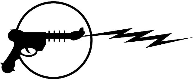 Laser Tag Gun Silhouette Clipart - Ray Gun Clip Art (640x320), Png Download