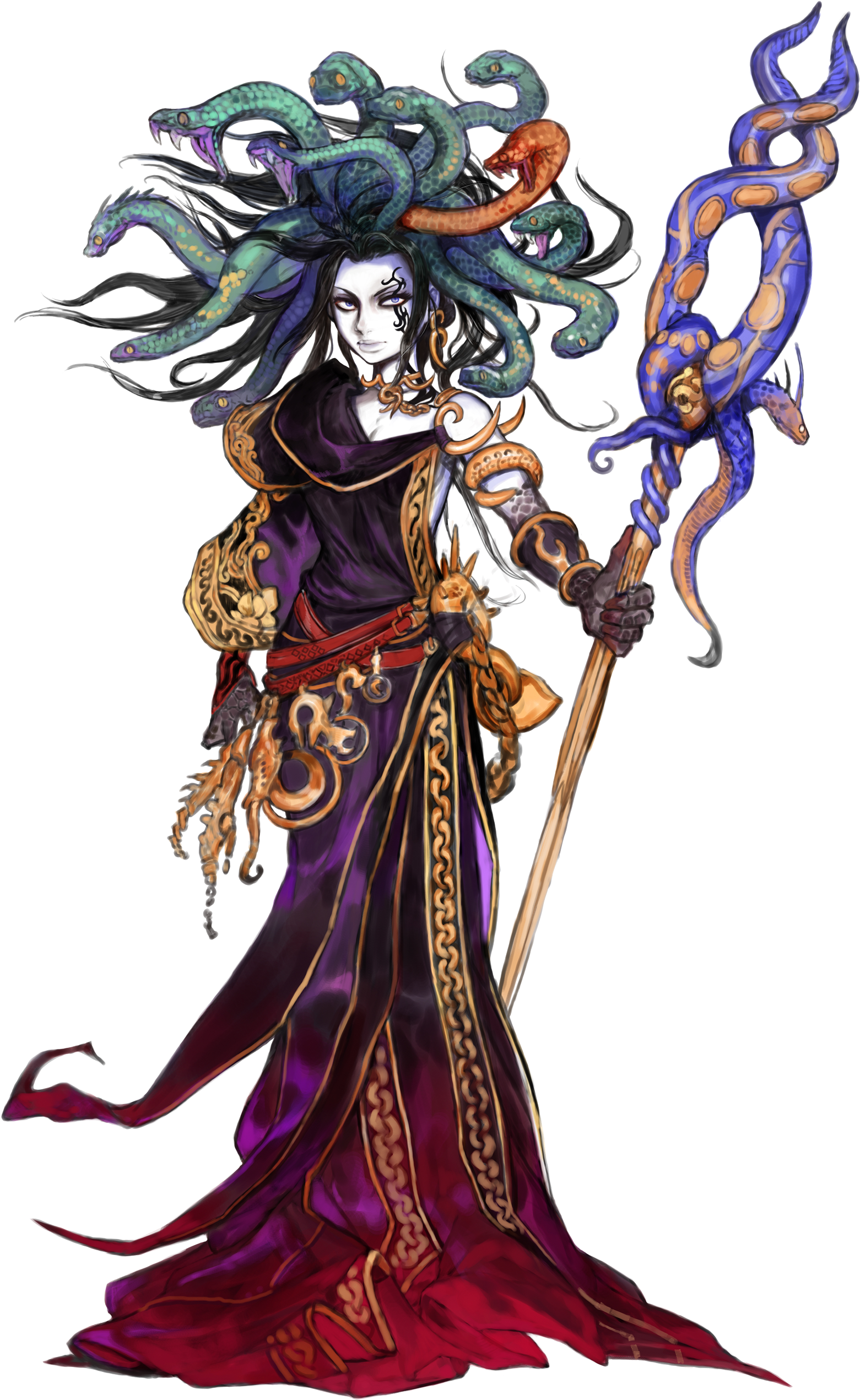 Medusa - Kid Icarus Characters (2000x2829), Png Download
