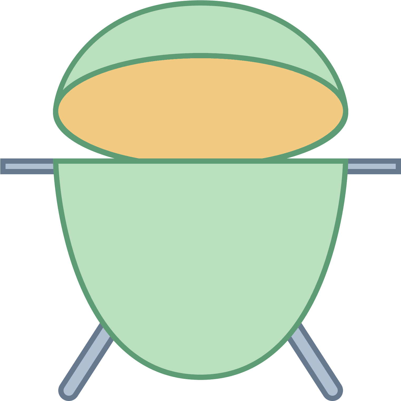 It's A Logo Of Big Green Egg Reduced To An Image Of - Icon (1600x1600), Png Download