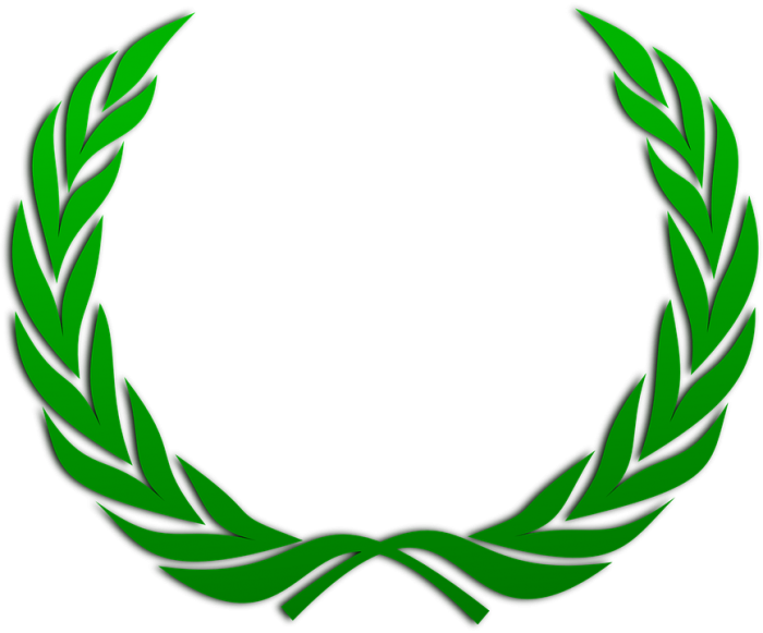 Laurel Crest Png Png Royalty Free Download - Laurel Wreath (600x473), Png Download