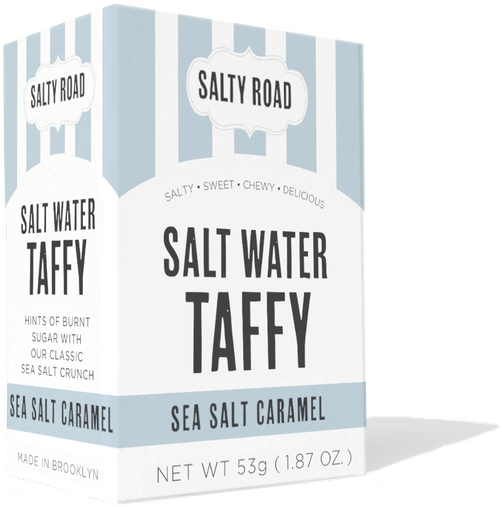 Baby Sea Salt Caramel Taffy - Salty Road Peppermint Salt Water Taffy (529x548), Png Download