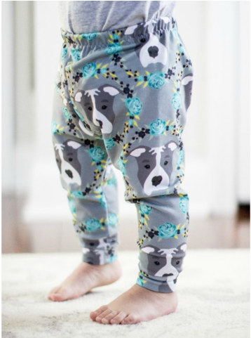 Blue Pitbull Print Leggings - Trousers (480x480), Png Download