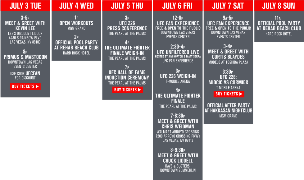 Sign Up Below For More Information And Updates On Ufc - Ufc International Fight Week 2018 Schedule (990x600), Png Download