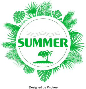 Summer Vector Design, Summer Vector, Green, Island - Psd (360x360), Png Download