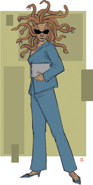 Medusa - 02 - %28d20 - Modern%29 - B - - Eberron Medusa (324x645), Png Download