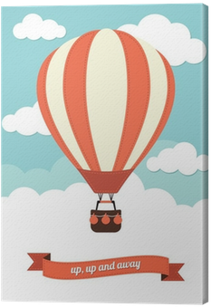 Hot Air Balloon Vintage Graphic Canvas Print • Pixers® - Hot Air Balloon Vector 2d (400x400), Png Download