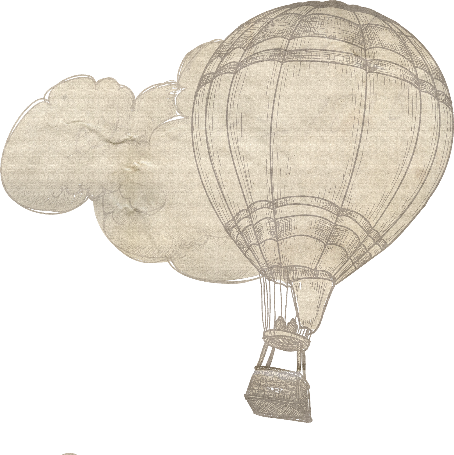 Vintage Hot Air - Mongolfiera Vintage (1600x1564), Png Download