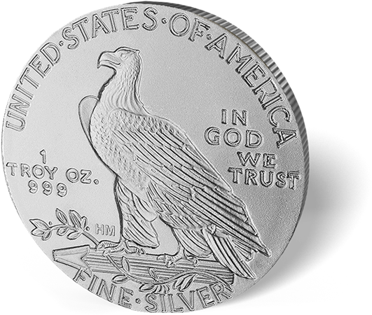 Picture Of 1 Oz Silver $5 Indian Design Round - Silver (600x487), Png Download