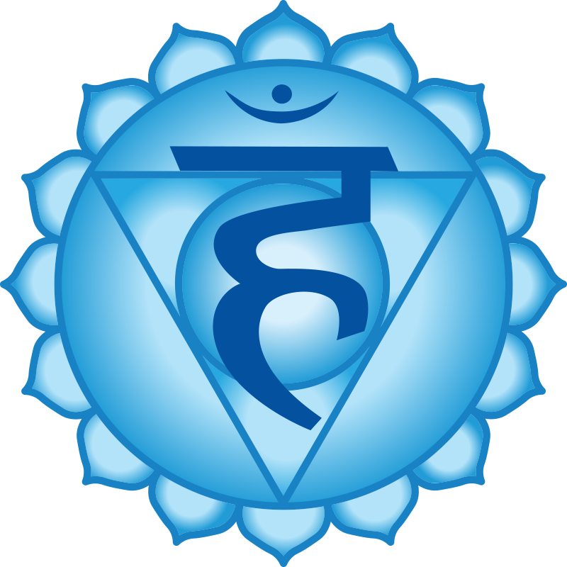 Throat Chakra Symbol Meditación De Chacras, Chakra - Turquoise Ohm Pendant Necklace (800x800), Png Download