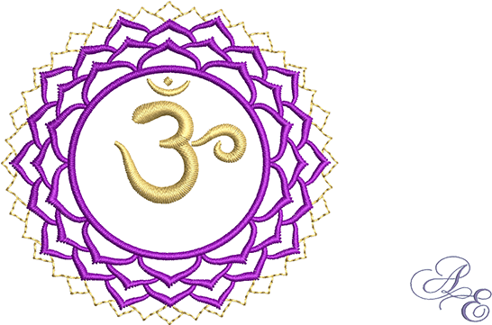 A Two Color Symbol For Sahasrara, The Crown Chakra - Coconut Sugar Scrub Label (722x361), Png Download