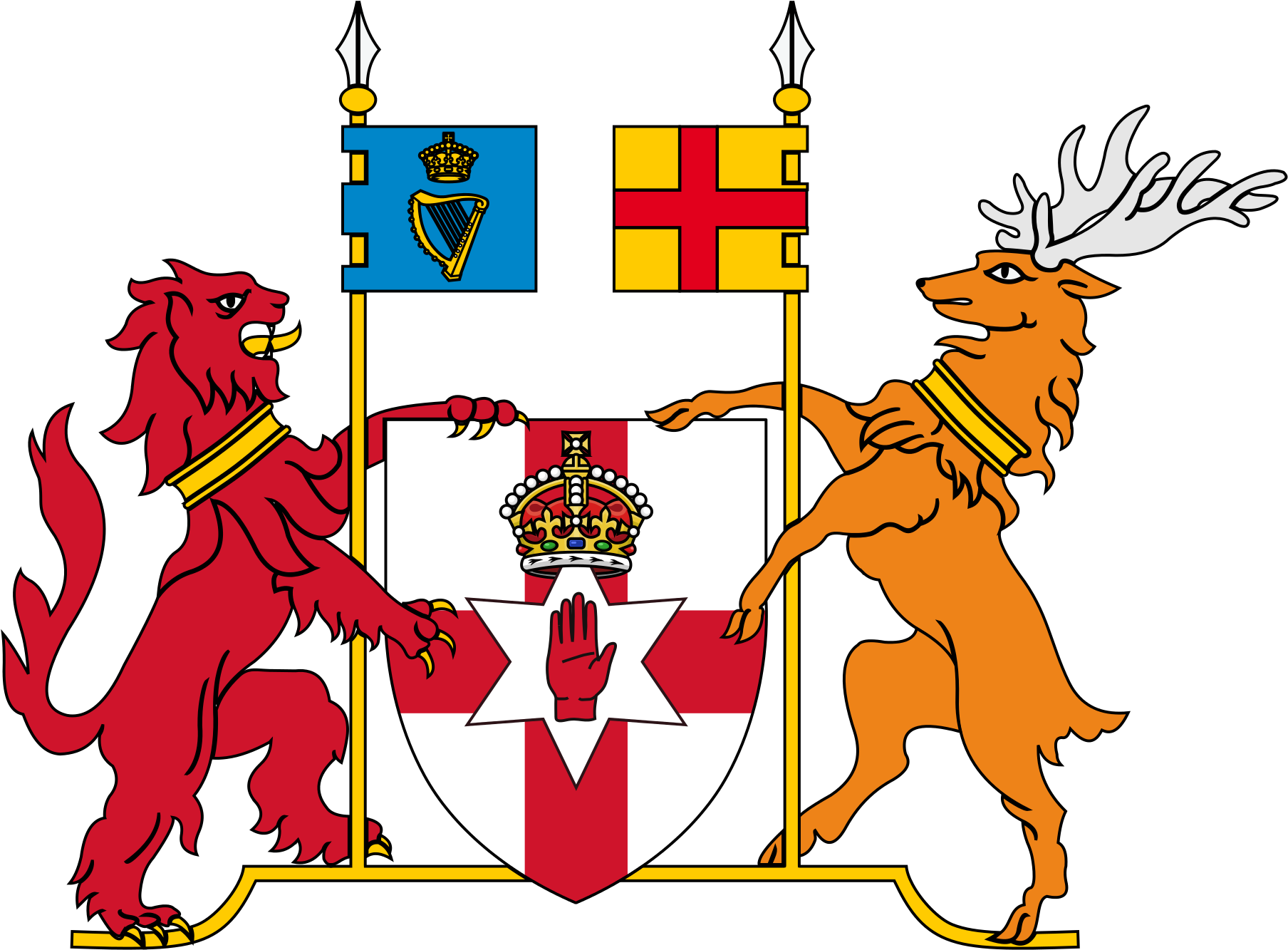 Northern Ireland Clipart Png - Coat Of Arms Northern Ireland Parliament (2000x1332), Png Download