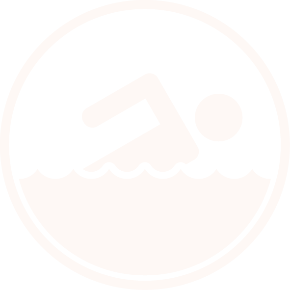 The Deep End - Swim Icon White (591x591), Png Download