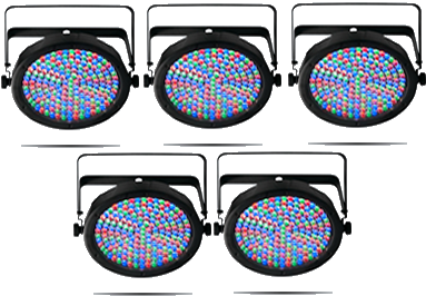 5 Up Light Package - Chauvet Slimpar 64 Compact Dmx Led Wash Light + Free (432x300), Png Download