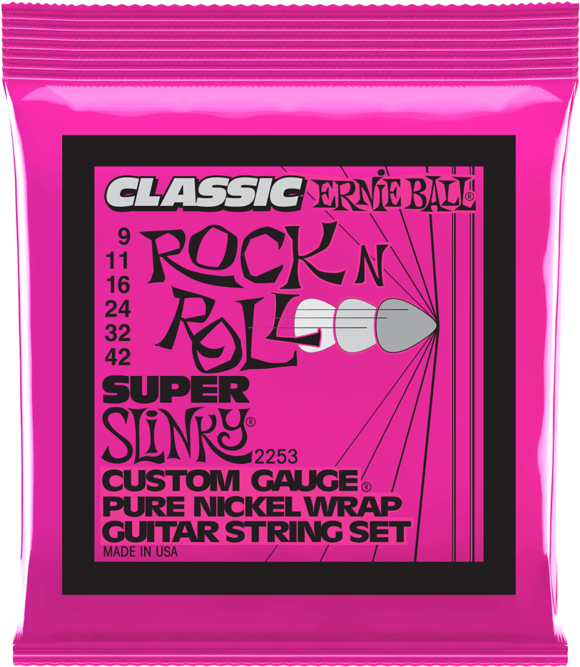 Ernie Ball Super Slinky Classic Rock N Roll Pure Nickel - Ernie Ball 2251 Classic Pure Nickel Regular Slinky (1000x1000), Png Download