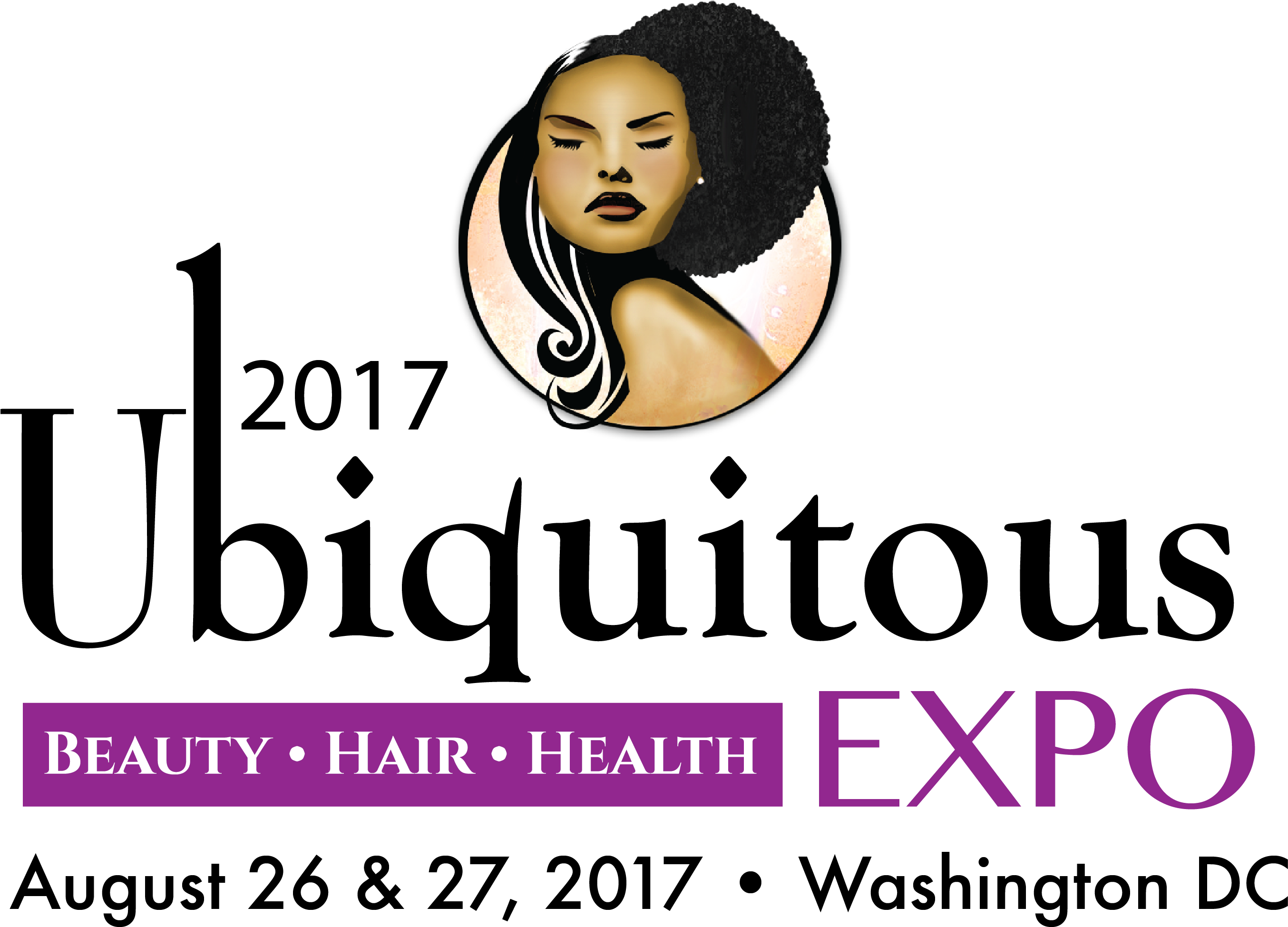 The Ubiquitous Beauty, Hair And Health Expo With Return - Ubiquitous Hair Expo Logo (2715x1953), Png Download