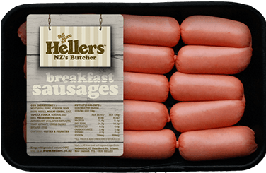 Hellers Breakfast Sausages - Sausages Nz (375x400), Png Download