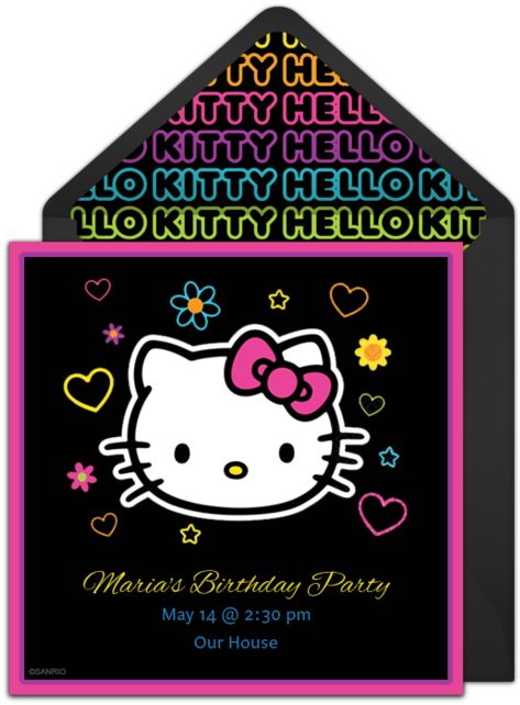 Hello Kitty Tween Online Invitation - Hello Kitty (650x650), Png Download