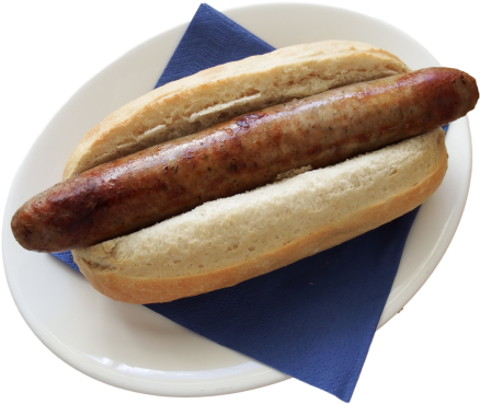 Our Largest Sausages At 9” Are Flavoured With A Mix - Chicago-style Hot Dog (581x435), Png Download