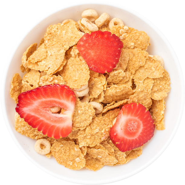 Corn Flakes And Strawberry - Food (866x650), Png Download