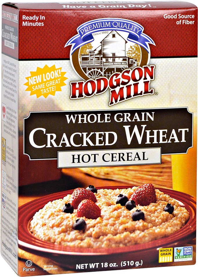 Cracked Wheat Cereal - Hodgson Mill Oat Bran Hot Cereal -- 16 Oz (1000x1000), Png Download