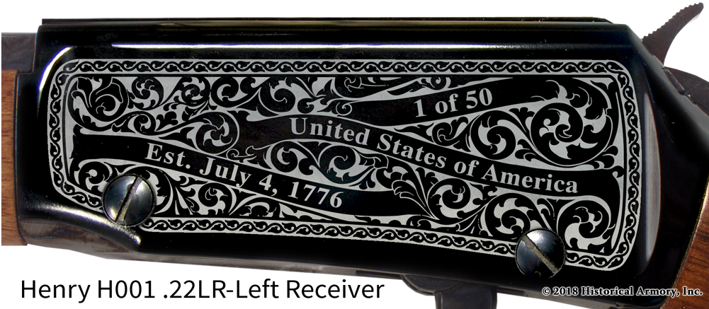 Silver Bow County Montana Engraved Rifle - Historical Armory (1000x444), Png Download