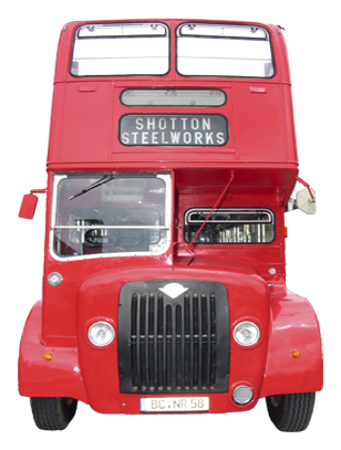 Bus Front Png For Kids - Double-decker Bus (308x407), Png Download