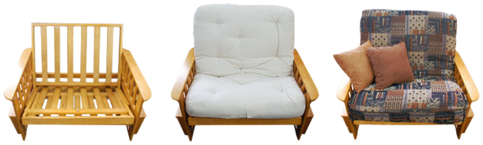 Most Futon Frames Include A Futon Body And A Set Of - Single Futon Frame Chair (690x217), Png Download
