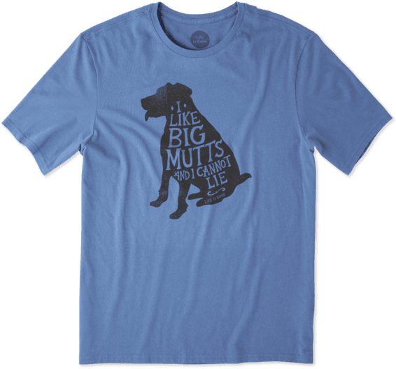 Men's Big Mutts Smooth Tee - Life Is Good Men's Smooth Tee (570x570), Png Download