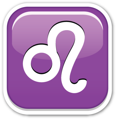 **this Sticker Is The Large 2 Inch Version That Sells - Emoji Leo Sign (471x480), Png Download