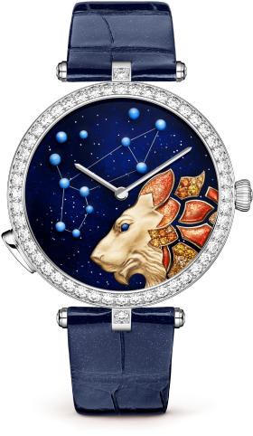Lady Arpels Zodiac Lumineux Leo Watch,pearly Alligator, - Lady Arpels 12 星座 (535x535), Png Download