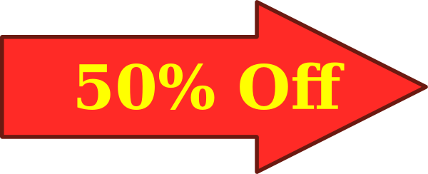 50 Percent Off (600x244), Png Download