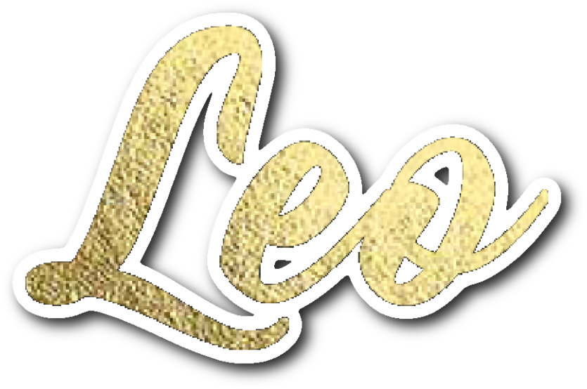 Leo Gold Lettering Vinyl Sticker - Illustration (1024x1024), Png Download